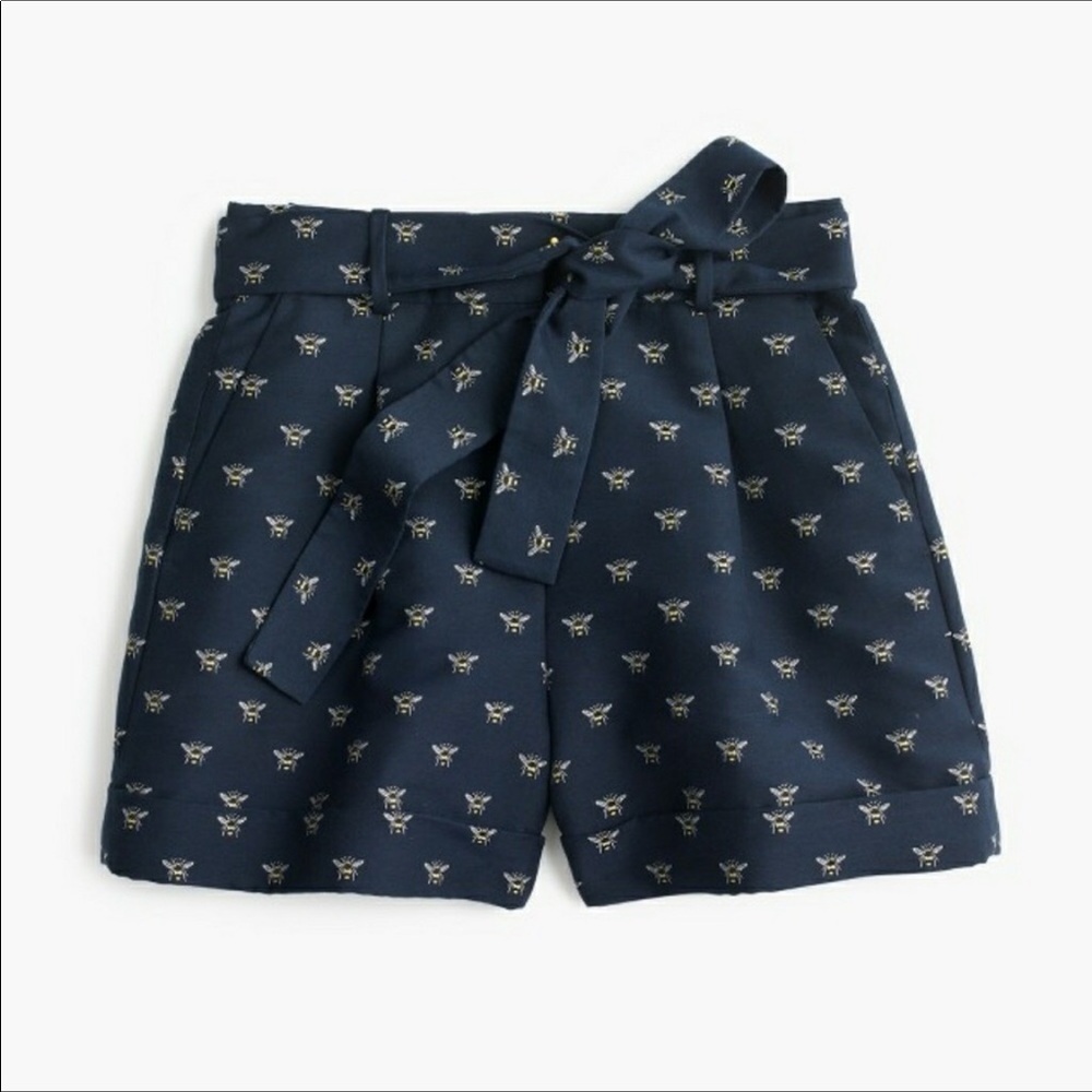 NWOT JCrew Tie-waist Bumblebee Shorts - US2 waist